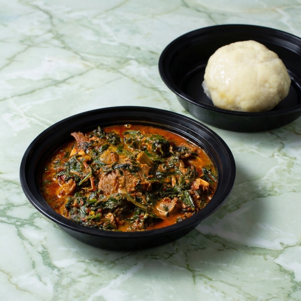 Nigerian efo riro spinach stew for events in Gwinnett County and metro Atlanta