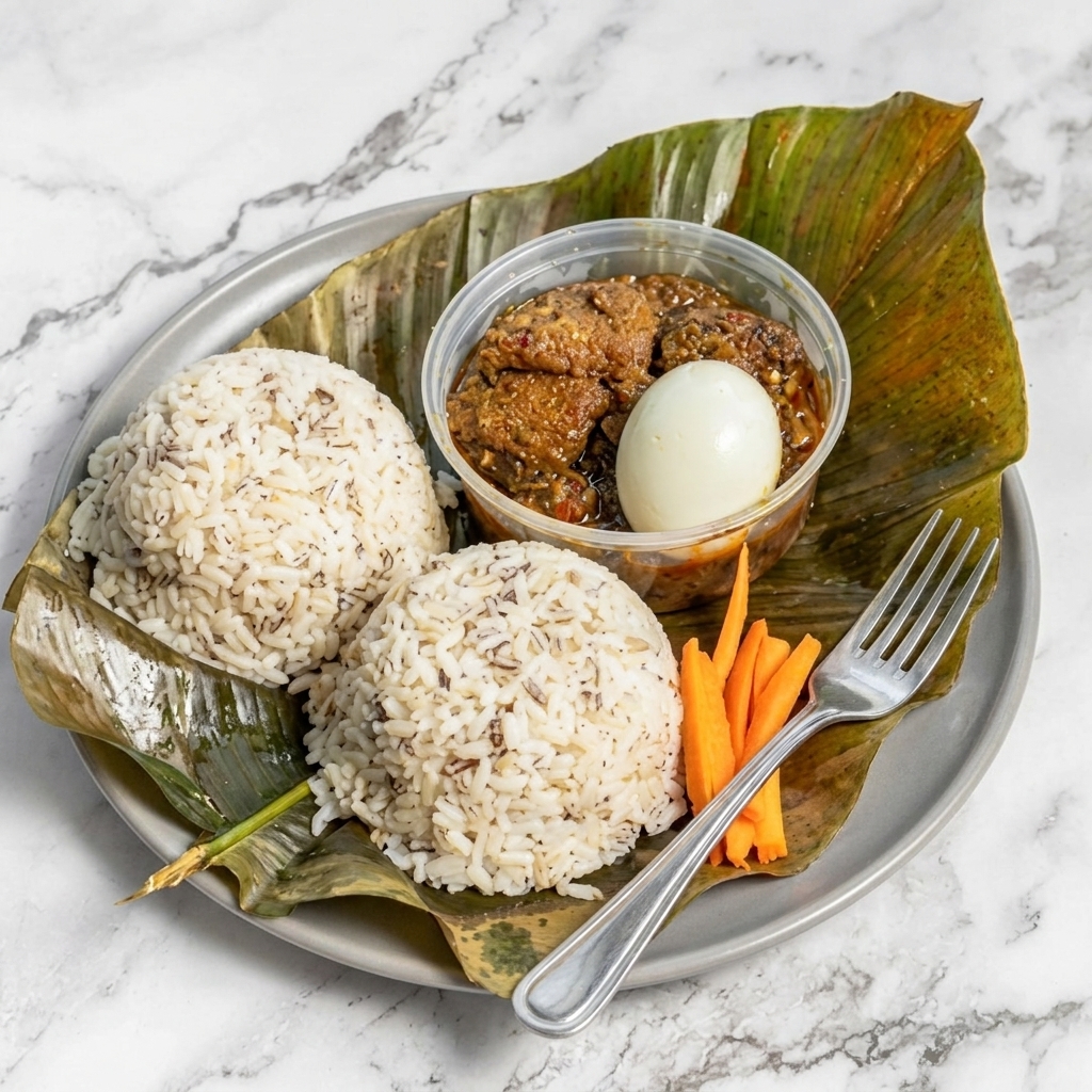 Ofada rice with ayamase designer stew for events in Gwinnett County and metro Atlanta